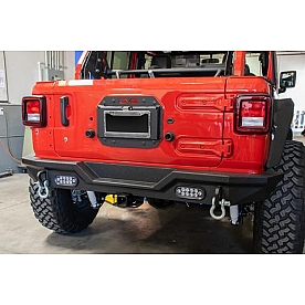 DV8 Tailgate Vent Cover - Powder Coated Steel Black - JLTS01