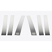 Putco Body Pillar Cover - Polished Stainless Steel Silver Set of 6 - 402617GM3