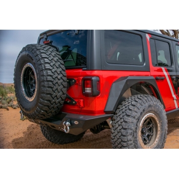 DV8 Offroad Spare Tire Carrier Black Tailgate Mount - TCJL-01-1