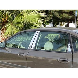 TFP (International Trim) Body Pillar Cover - Polished Stainless Steel Silver Set of 6 - 15735PPT