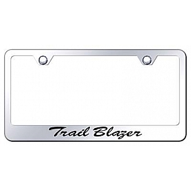 Automotive Gold License Plate Frame - Silver Stainless Steel - LFSTRLEC