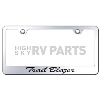 Automotive Gold License Plate Frame - Silver Stainless Steel - LFSTRLEC