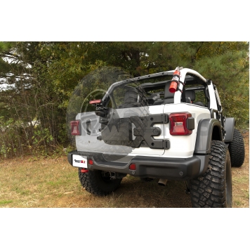 Rugged Ridge Spare Tire Carrier Tailgate Mount Aluminum Black - 11546.57-2