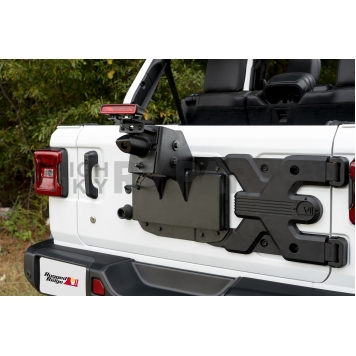 Rugged Ridge Spare Tire Carrier Tailgate Mount Aluminum Black - 11546.57-3