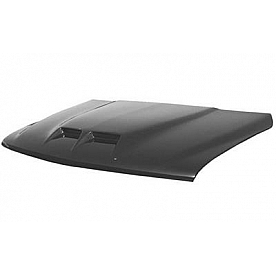 Harwood Fiberglass Hood - Ram Air Gloss Fiberglass Black - B48102