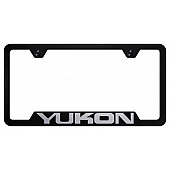 Automotive Gold License Plate Frame - Black Stainless Steel - GFYUKEB
