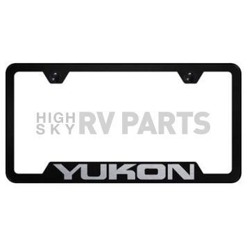 Automotive Gold License Plate Frame - Black Stainless Steel - GFYUKEB
