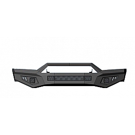 Black Horse Offroad Armour Bumper Textured Black Steel 1-Piece Type - AFBSI19BN