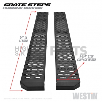 Westin Automotive Running Board Black Textured Powder Coated Steel Stationary - 27-74725-1