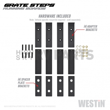 Westin Automotive Running Board Black Textured Powder Coated Steel Stationary - 27-74725-3