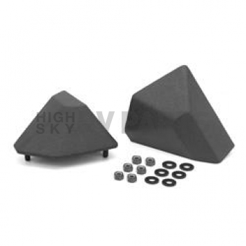 Rugged Ridge Bumper End Powder Coated Black Steel - 1154023