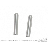 Drake Automotive Door Lock Knob - Satin Stainless Steel Silver Set Of 2 - 5R3Z632185