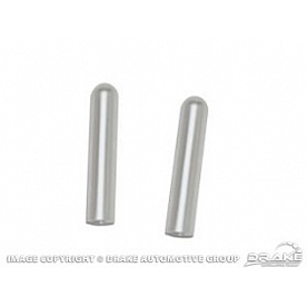 Drake Automotive Door Lock Knob - Satin Stainless Steel Silver Set Of 2 - 5R3Z632185