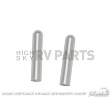 Drake Automotive Door Lock Knob - Satin Stainless Steel Silver Set Of 2 - 5R3Z632185