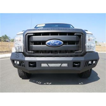 TrailFX TFX Front HD Bumper 1-Piece Design Steel Black - FHDNW002TI