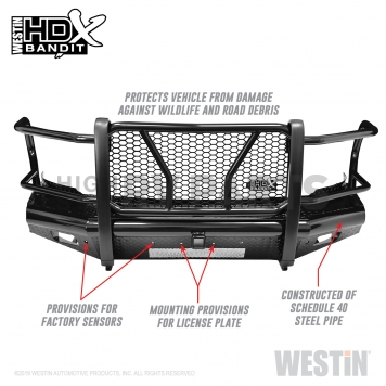 Westin Bumper HDX Bandit 1-Piece Design Steel Black - 58-31175-2