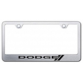 Automotive Gold License Plate Frame - Silver Stainless Steel - LFDODSES