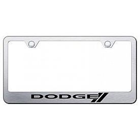 Automotive Gold License Plate Frame - Silver Stainless Steel - LFDODSES