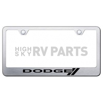 Automotive Gold License Plate Frame - Silver Stainless Steel - LFDODSES