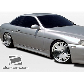 Extreme Dimensions Side Skirt - Primered Fiberglass Reinforced Plastic Black Set of 2 - 106586