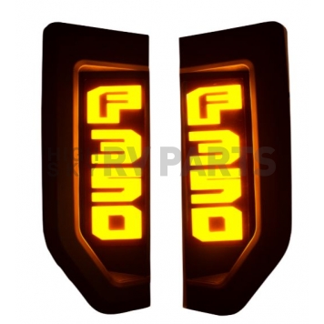Recon Accessories Emblem - F-350 Passenger and Driver Front Quarter Panel - 264484BK-1
