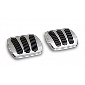 Lokar Performance Brake And Clutch Pedal Pad Set - Aluminum Natural - BAG6136