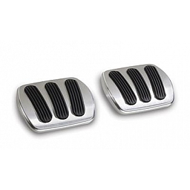 Lokar Performance Brake And Clutch Pedal Pad Set - Aluminum Natural - BAG6136