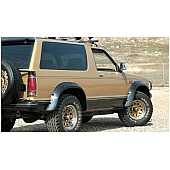 Bushwacker Fender Flare - Black Dura-Flex 2000 ABS Smooth Plastic Matte Set Of 2 - 4100911