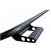N-Fab Rocker Panel Guard - Black Round Tube Textured Powder Coat Steel - D204RKRCCS