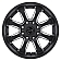 Black Rhino Wheel Sierra - 17 x 9 Black With Natural Accents - 1790SRA128165B22