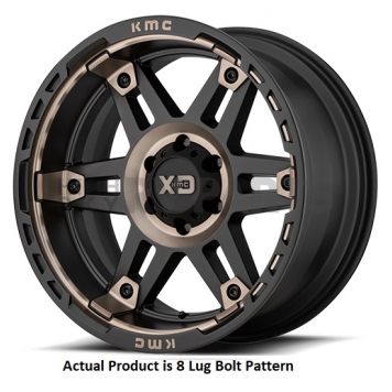 KMC Wheel 17 Inch Diameter -12 Offset Aluminum Black With Dark Tinted Single
