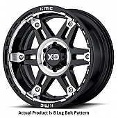 KMC Wheel XD840 Spy II 17 x 9 Black With Natural Face - XD84079080312N