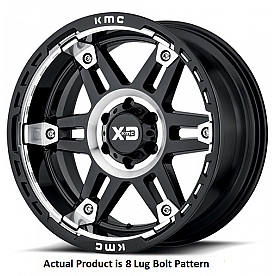 KMC Wheel XD840 Spy II 17 x 9 Black With Natural Face - XD84079080312N