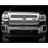 RBP (Rolling Big Power) Grille - Mesh With Studded Frame Silver Steel - 851210