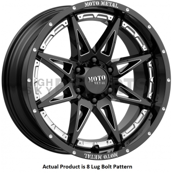 Moto Metal Wheel MO993 Hydra - 17 x 9 Black With Natural Accents - 379080312N