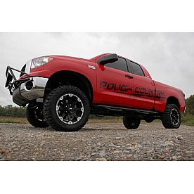 N-Fab Nerf Bar - Truck Wheel to Wheel Black Gloss Powder Coated Steel Round - T0786QC