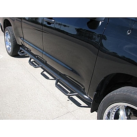 N-Fab Nerf Bar - Truck Wheel to Wheel Black Gloss Powder Coated Steel Round - T0792QC-6