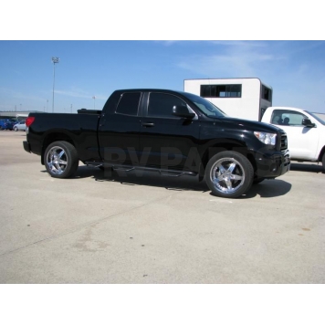 N-Fab Nerf Bar - Truck Wheel to Wheel Black Gloss Powder Coated Steel Round - T0792QC-6-1