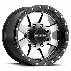 RaceLine Wheel 17 Diameter 0 Offset Aluminum Black With Natural Face Single