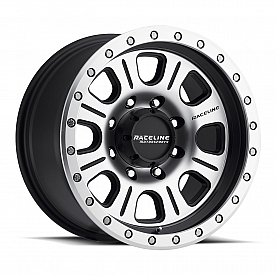 RaceLine Wheel 17 Diameter -12 Offset Aluminum Black With Natural Accents Single