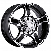 Ultra Wheel Drifter 193/194 - 17 x 8 Black With Diamond Cut Accents - 194-7882B