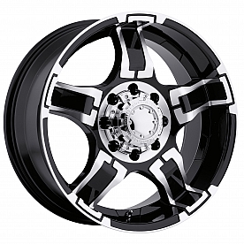 Ultra Wheel Drifter 193/194 - 17 x 8 Black With Diamond Cut Accents - 194-7882B