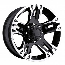 Ultra Wheel Maverick 234/235 - 17 x 8 Black With Diamond Cut Accents - 235-7882B