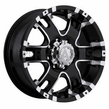 Ultra Wheel Baron 201/202 - 17 x 9 Black With Diamond Cut Accents - 202-7982B