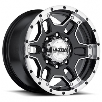 Ultra Wheel Mongoose 178 - 17 x 9 Black With Diamond Cut Accents - 178-7982B