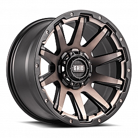 Grid Wheel GD05 - 18 x 9 Black With Bronze Dark Tint - GD0518090865D1525