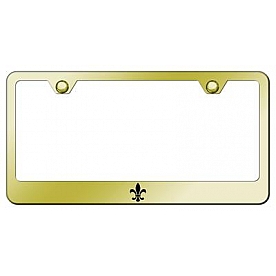 Automotive Gold License Plate Frame - Gold Stainless Steel - LFFDLEG