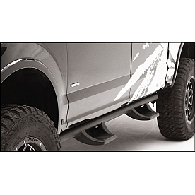 Fab Fours Nerf Bar 3 Inch Round Straight Black Steel - J1040
