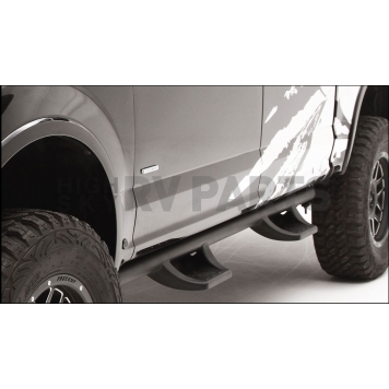 Fab Fours Nerf Bar 3 Inch Round Straight Black Steel - J1040