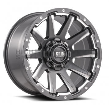 Grid Wheel GD05 - 18 x 9 Black With Natural Accents - GD0518090865G1525